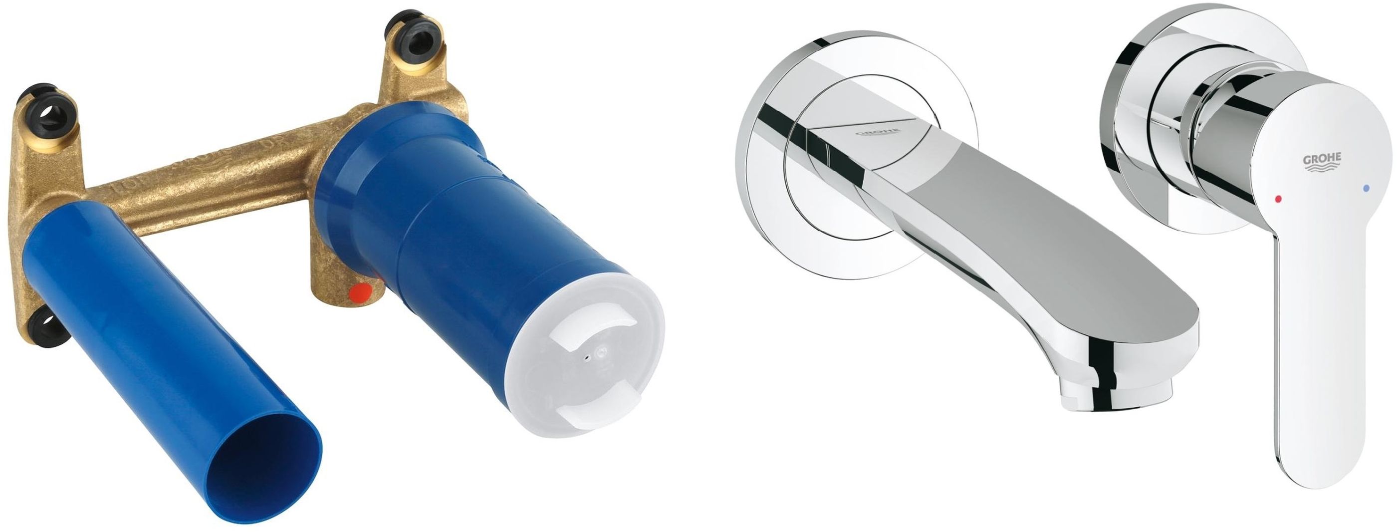 Set baterie lavoar Grohe Eurostyle Cosmopolitan 19571002, element ascuns al bateriei Grohe Eurostyle 23571000