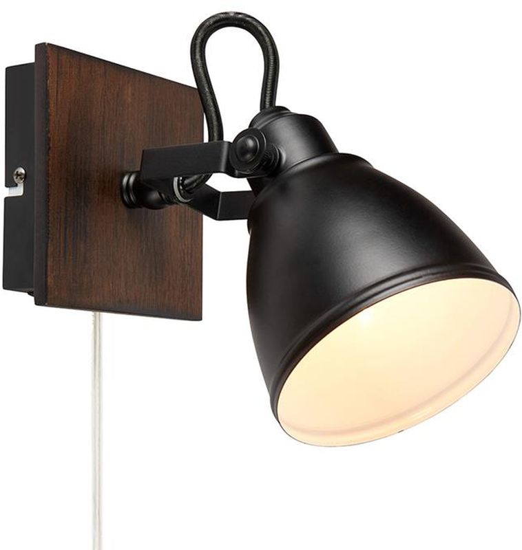 Markslöjd Native lampă de perete 1x18 W negru-maro 108211