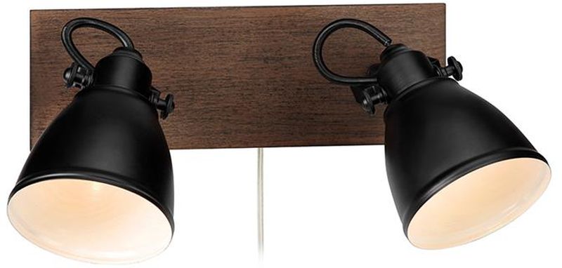 Markslöjd Native lampă de perete 2x18 W negru-maro 108213