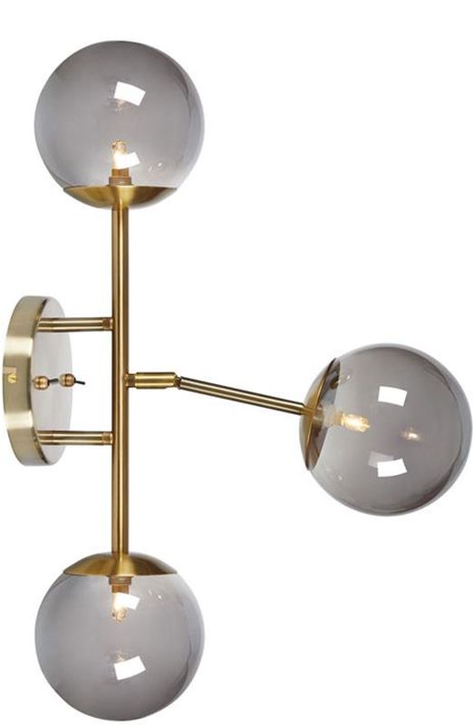 Markslöjd Trinity lampă de perete 3x20 W alamă-fumuriu 108253