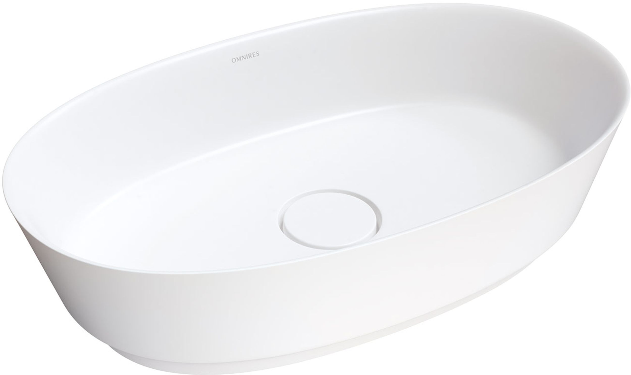 Omnires Neo M+ lavoar 60x38 cm oval de blat alb NEOUNBM