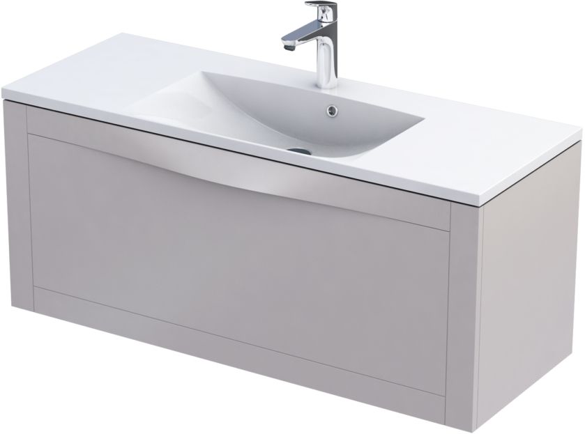 Oristo Skagen dulap 120x45.5x50 cm sub chiuveta pe perete nisip OR49-SD1S-120-10