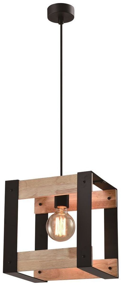 Candellux Varna lampă suspendată 1x40 W negru-lemn 31-78513