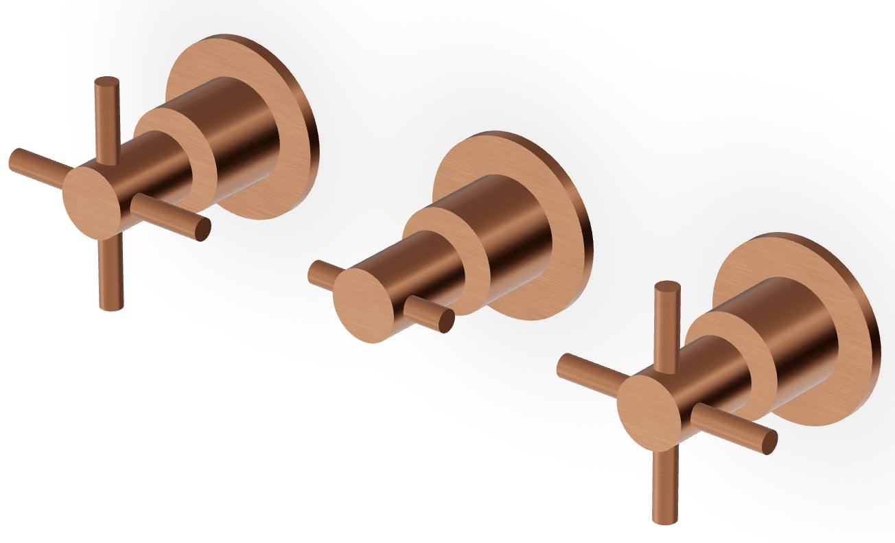 Zucchetti Helm baterie lavoar ascuns cupru ZHM695.XP91