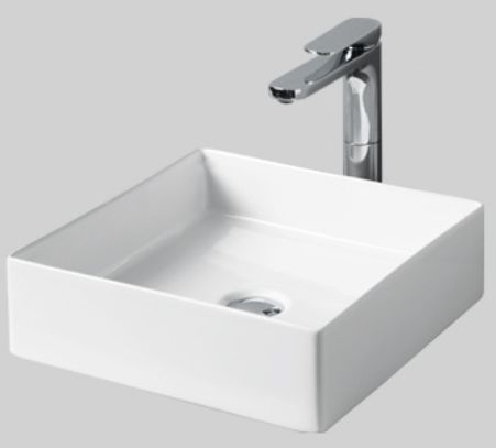 Art Ceram Scalino lavoar 38x38 cm pătrat de blat alb SCL00101;00