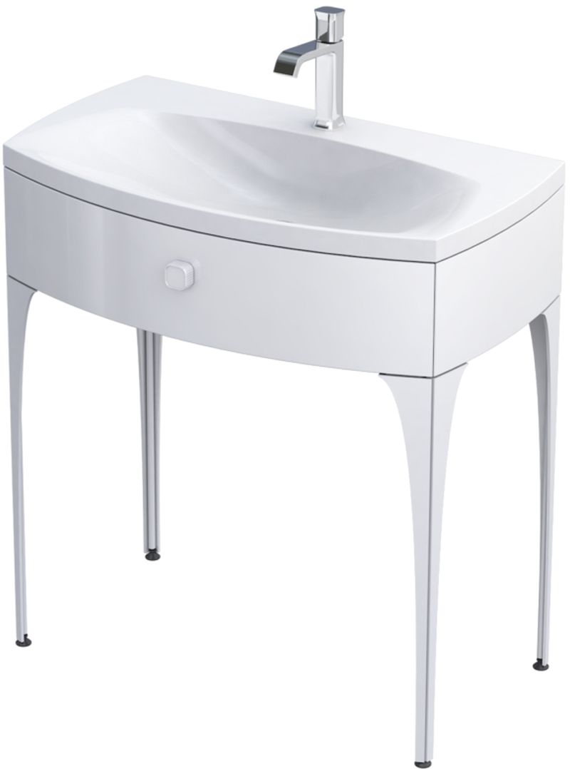 Oristo Louis dulap 81.6x47.7x87 cm sub chiuveta pe picioare alb OR50-SD1S-82-1