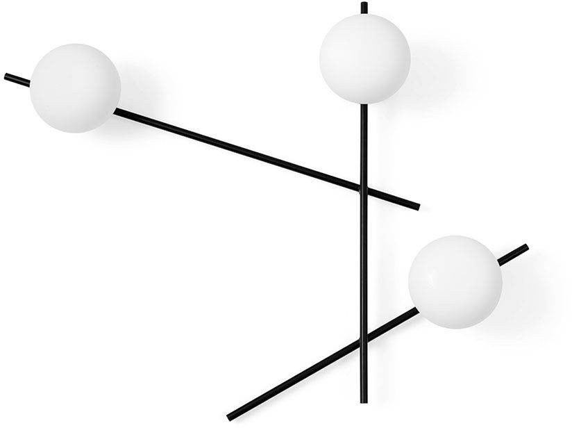 Miloox Mikado lampă de perete 3x28 W alb-negru 1744.176