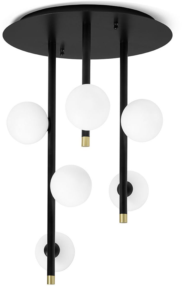 Miloox Pomi lampă de tavan 6x40 W alb-negru 1744.100
