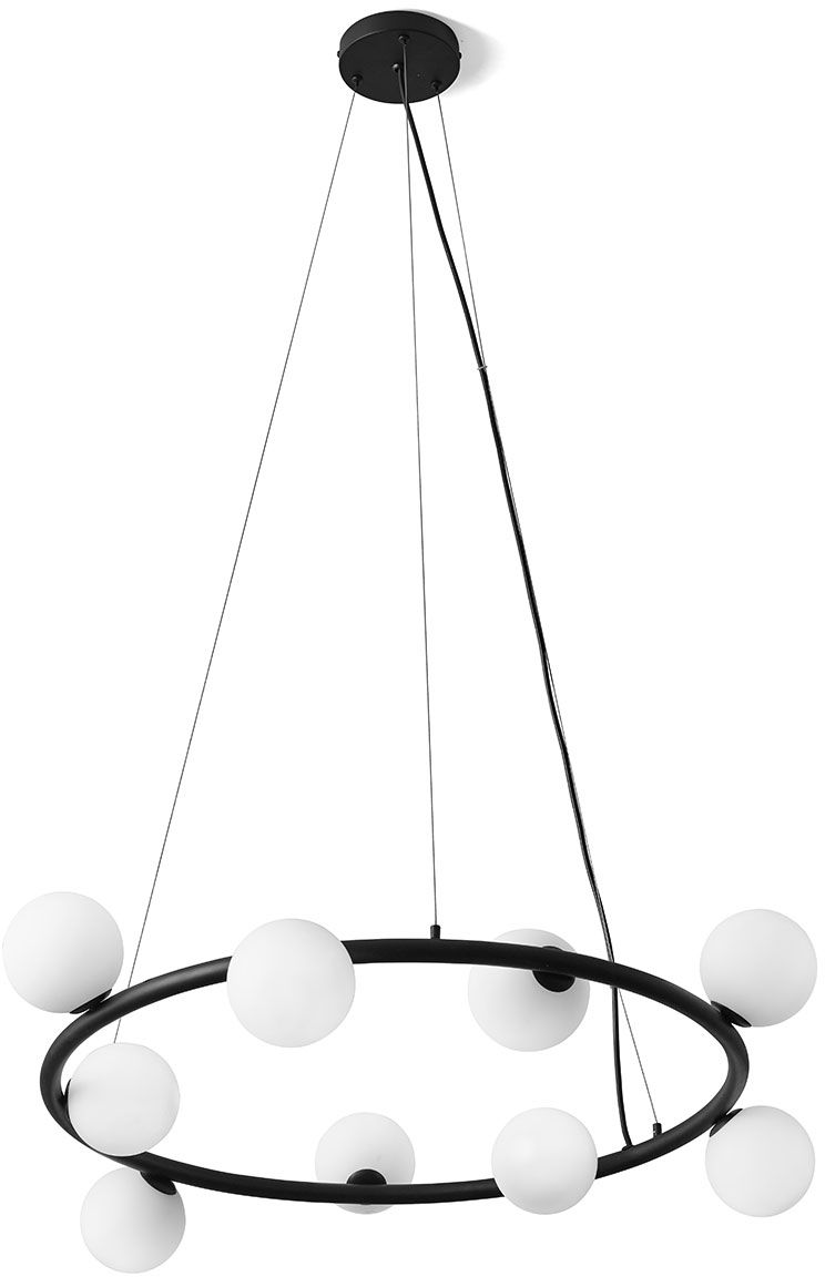 Miloox Pomi lampă suspendată x40 W alb-negru 1744.102