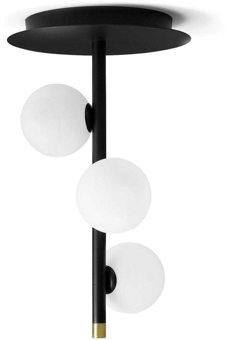 Miloox Pomi lampă de tavan 3x40 W alb-negru 1744.103