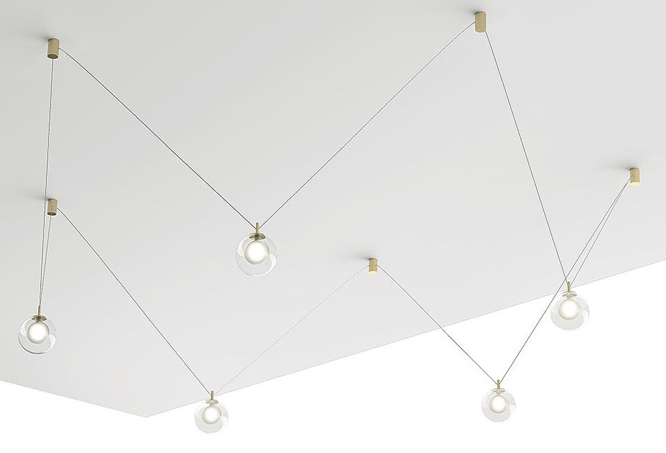 Miloox Aladino lampă suspendată 5x40 W transparent-auriu 1744.144