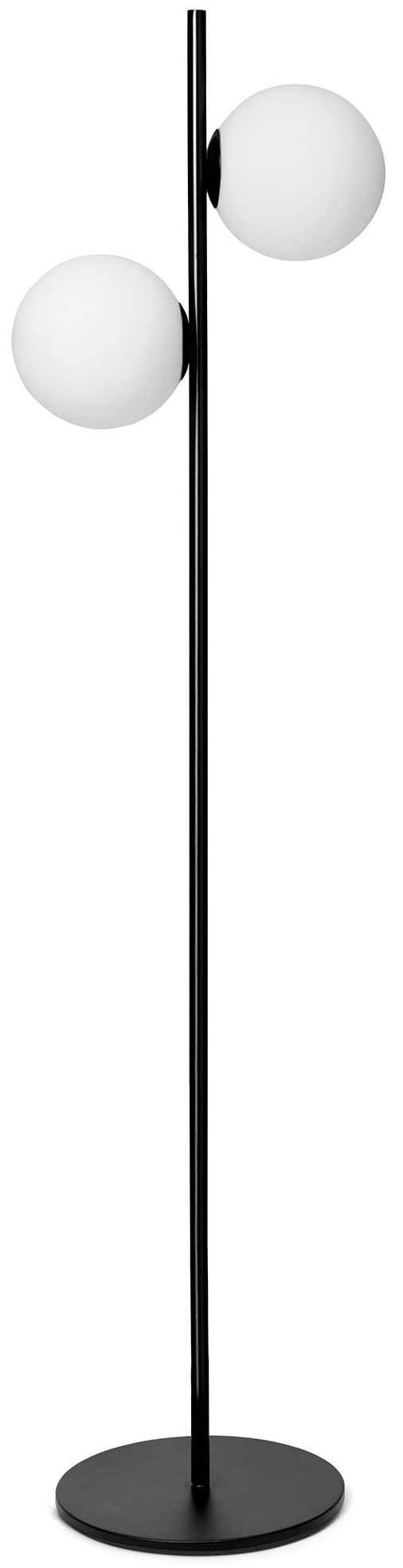 Miloox Jugen Black lampă de podea 2x60 W alb-negru 1744.206