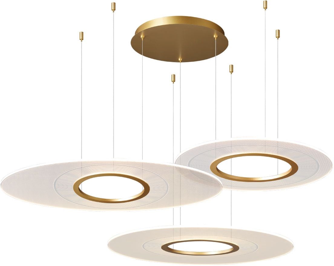 Altavola Design Eclipse lampă suspendată 3x80 W transparent-auriu LA116/P3_97_3k_gold