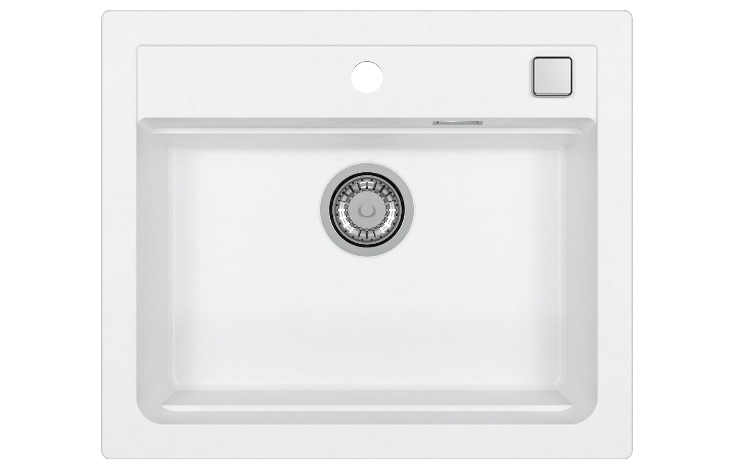 Alveus Atrox chiuvetă din granit 59x50 cm alb 1131991