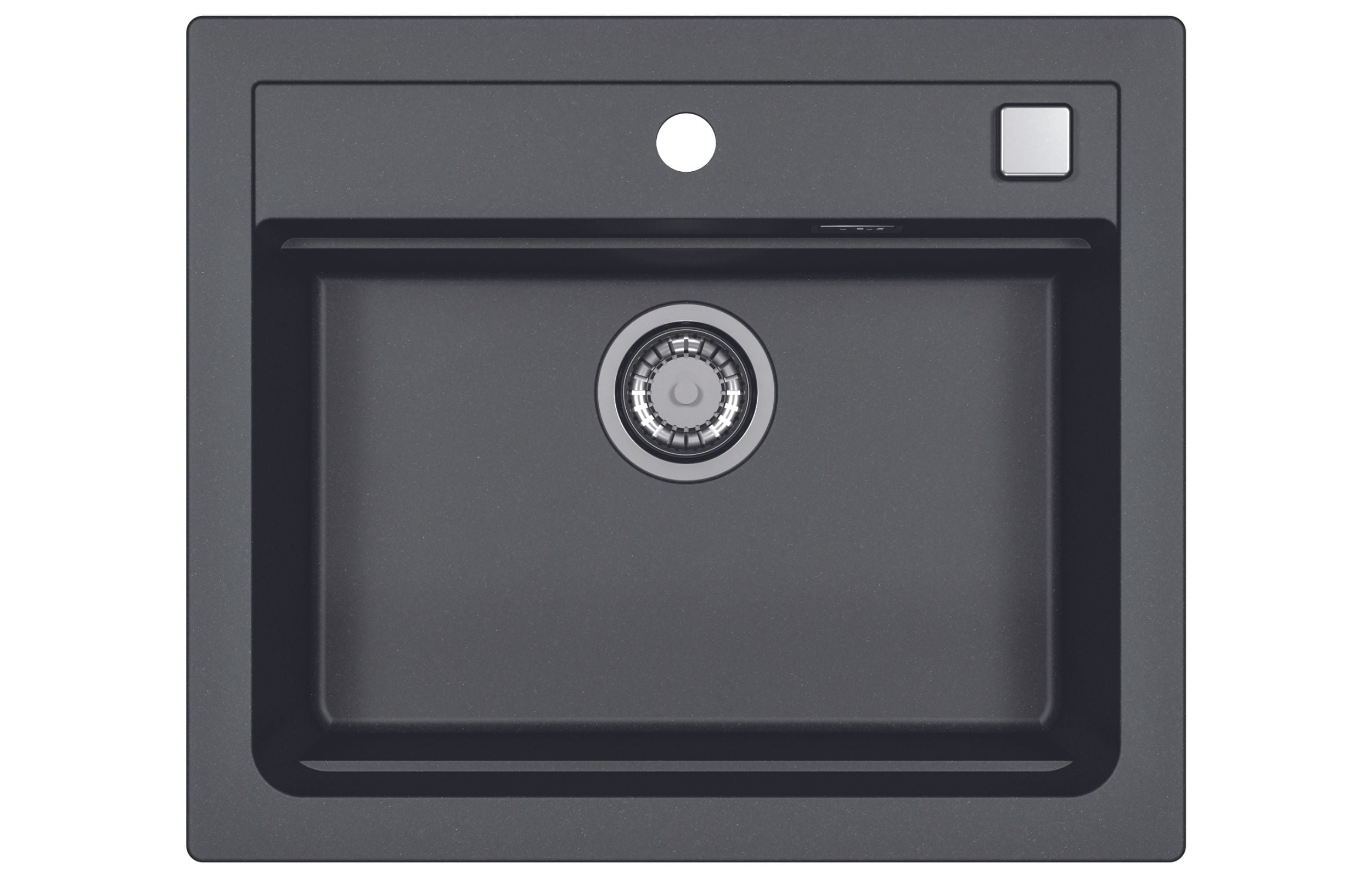 Alveus Atrox chiuvetă din granit 59x50 cm negru 1131996