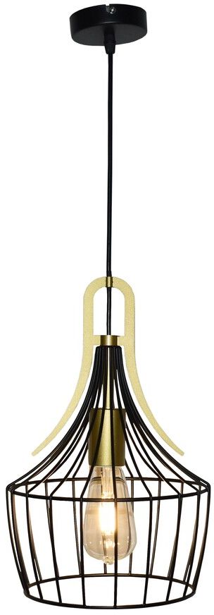 Rabalux Parov lampă suspendată 1x40 W negru-auriu 4925