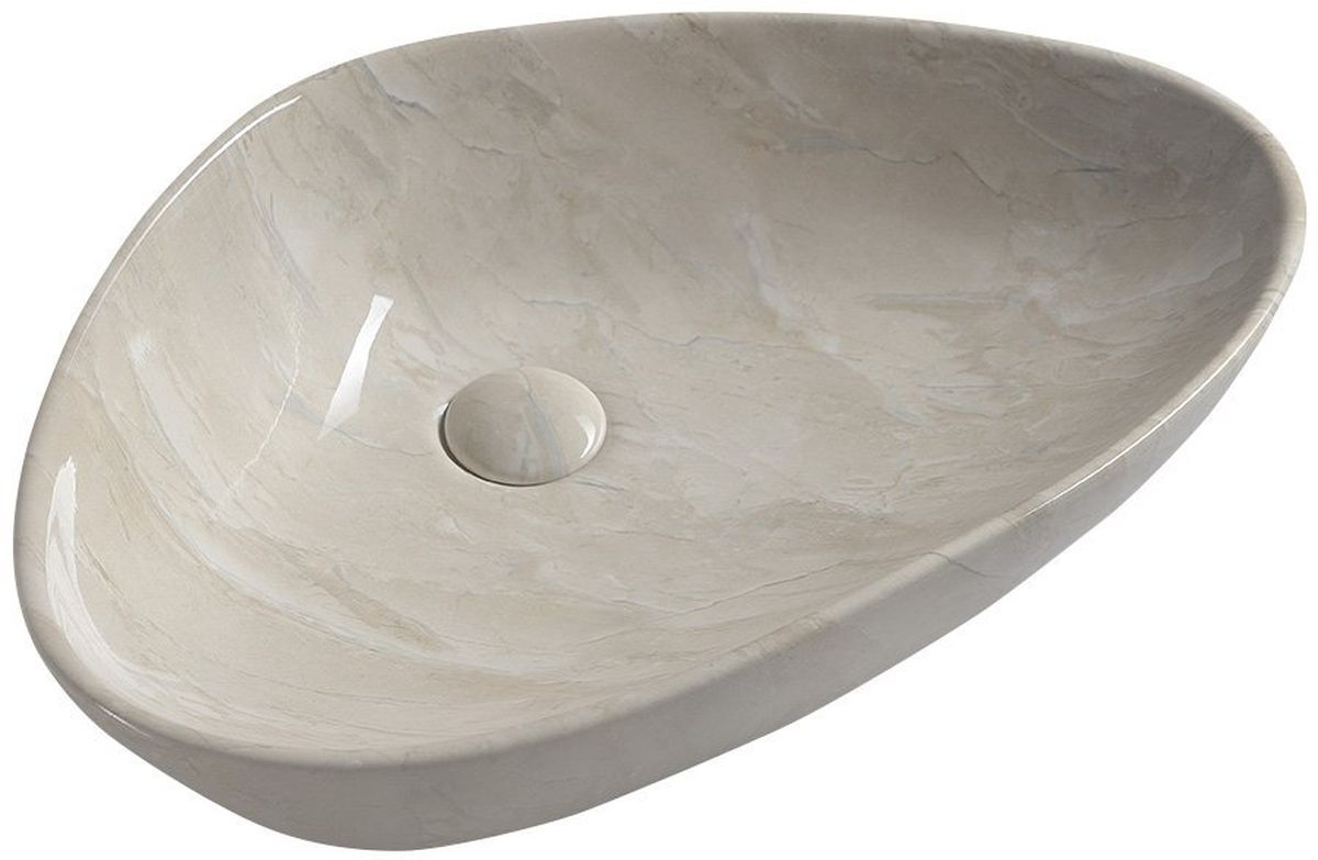 Sapho Dalma lavoar 58.5x39 cm ovale de blat maro/bej MM227