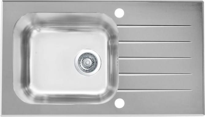 Genesis Vitro chiuvetă sticlă-oțel 78x43.5 cm oţel 1130528