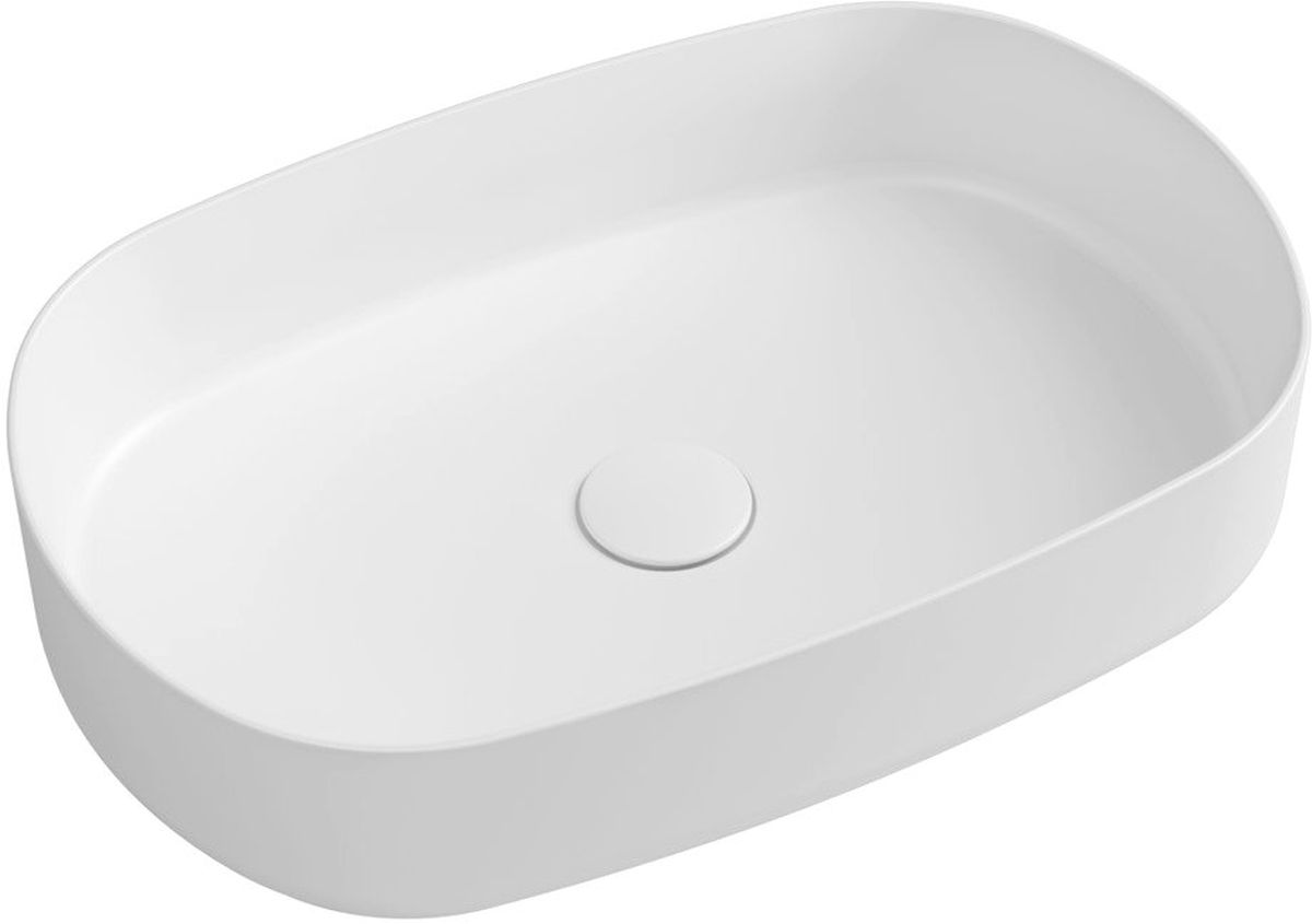 Isvea Infinity lavoar 55x36 cm oval de blat alb 10NF65055