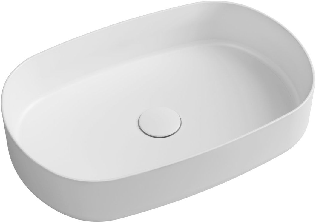 Isvea Infinity lavoar 55x36 cm oval de blat alb 10NF65055-2L