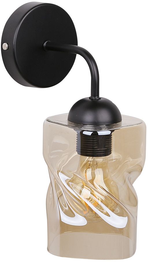 Candellux Felis lampă de perete 1x60 W negru-chihlimbar 21-00163