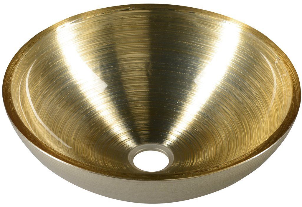 Sapho Murano lavoar 40x40 cm rotund de blat maro/bej-auriu AL5318-67