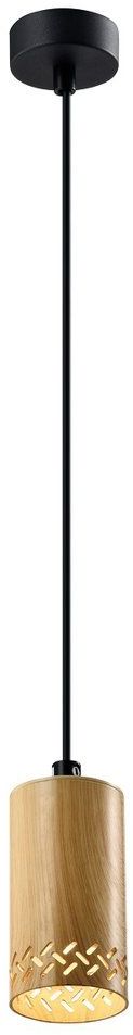 Candellux Tubo lampă suspendată 1x25 W negru-lemn 31-78568