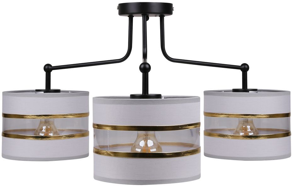 Candellux Andy lampă de tavan 3x40 W negru-auriu-gri 33-00514