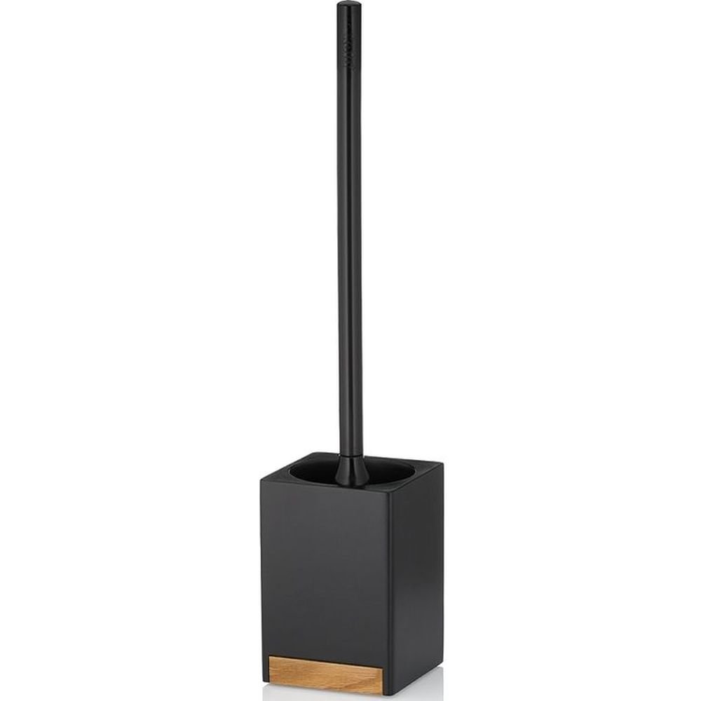 Kela Cube perie de toaletă stativ negru-maro 23690