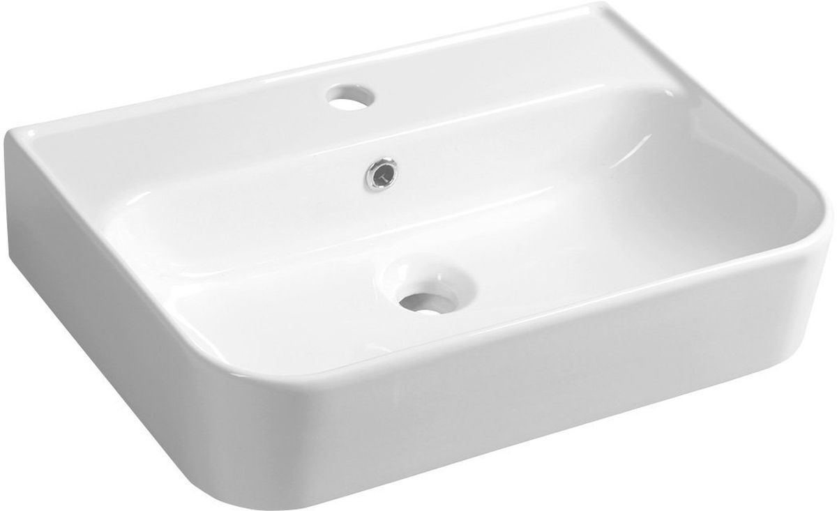 Isvea Sistema lavoar 55x38 cm dreptunghiular clasică-de blat alb 10PL53055