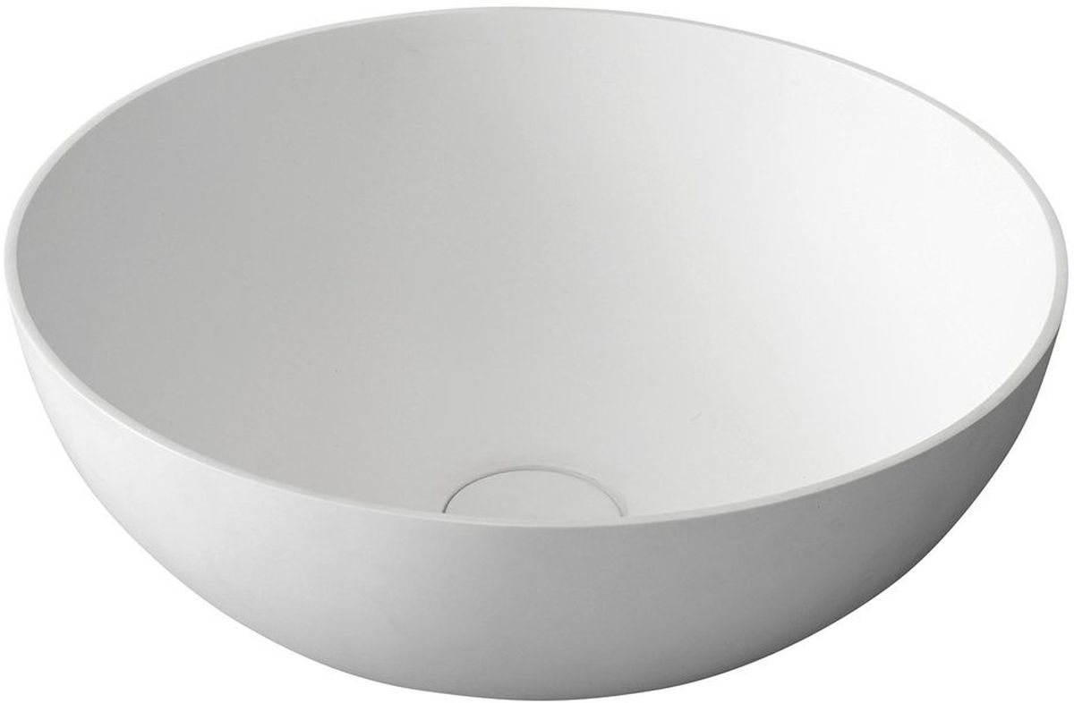 Sapho Thin lavoar 39x39 cm rotund de blat alb mat WN185