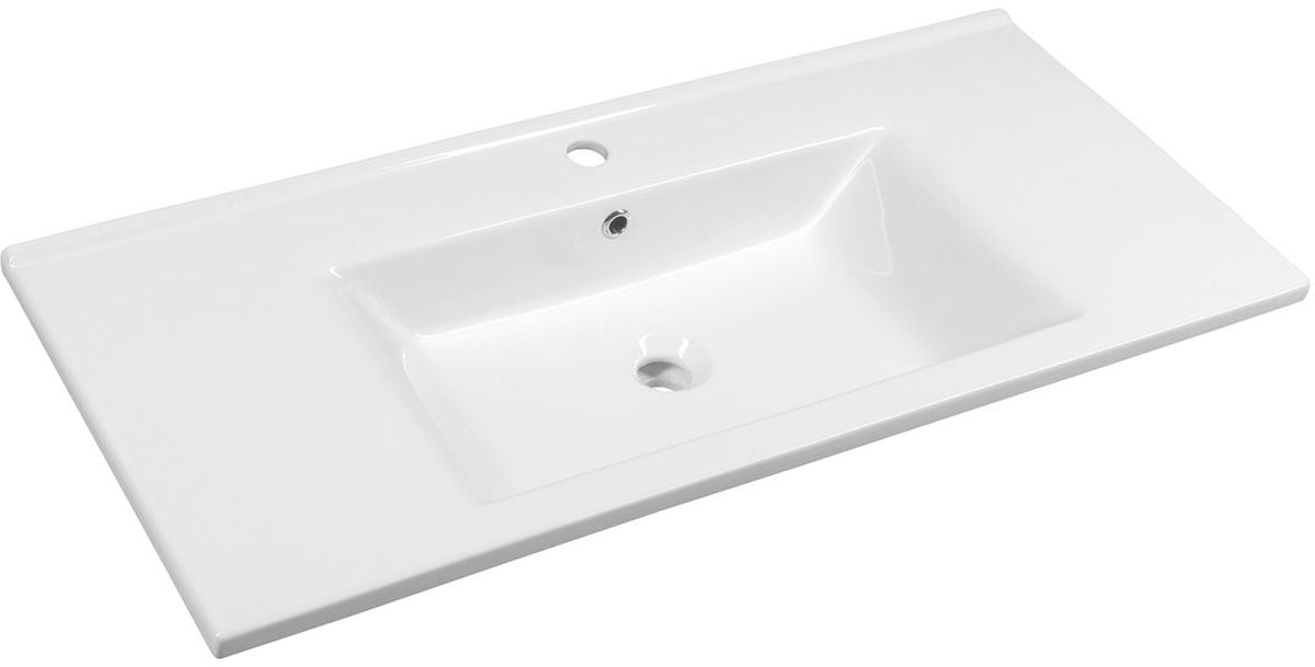 Aqualine Zuno lavoar 100x45.5 cm dreptunghiular clasică-mobilier alb 9100