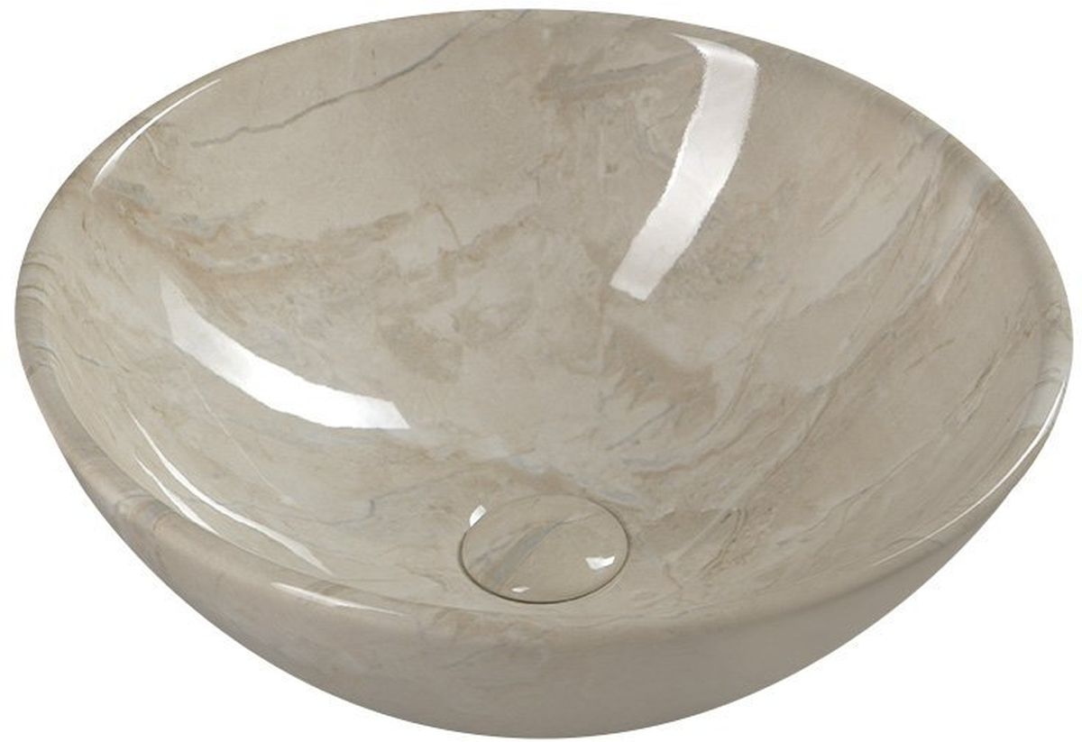 Sapho Dalma lavoar 42x42 cm rotund de blat maro/bej MM127
