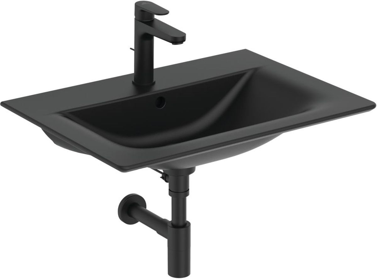 Ideal Standard Connect Air lavoar 64x46 cm dreptunghiular clasică-mobilier negru E0289V3