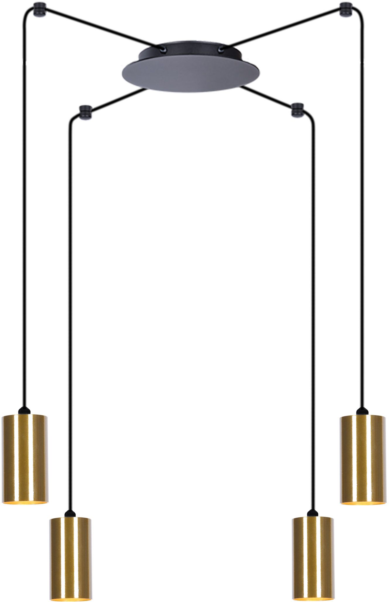 Kaja Vigo lampă suspendată 4x50 W negru-patină K-4892