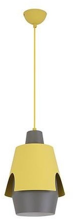 Ledea Falun lampă suspendată 1x40 W gri/frasin-galben 50101149