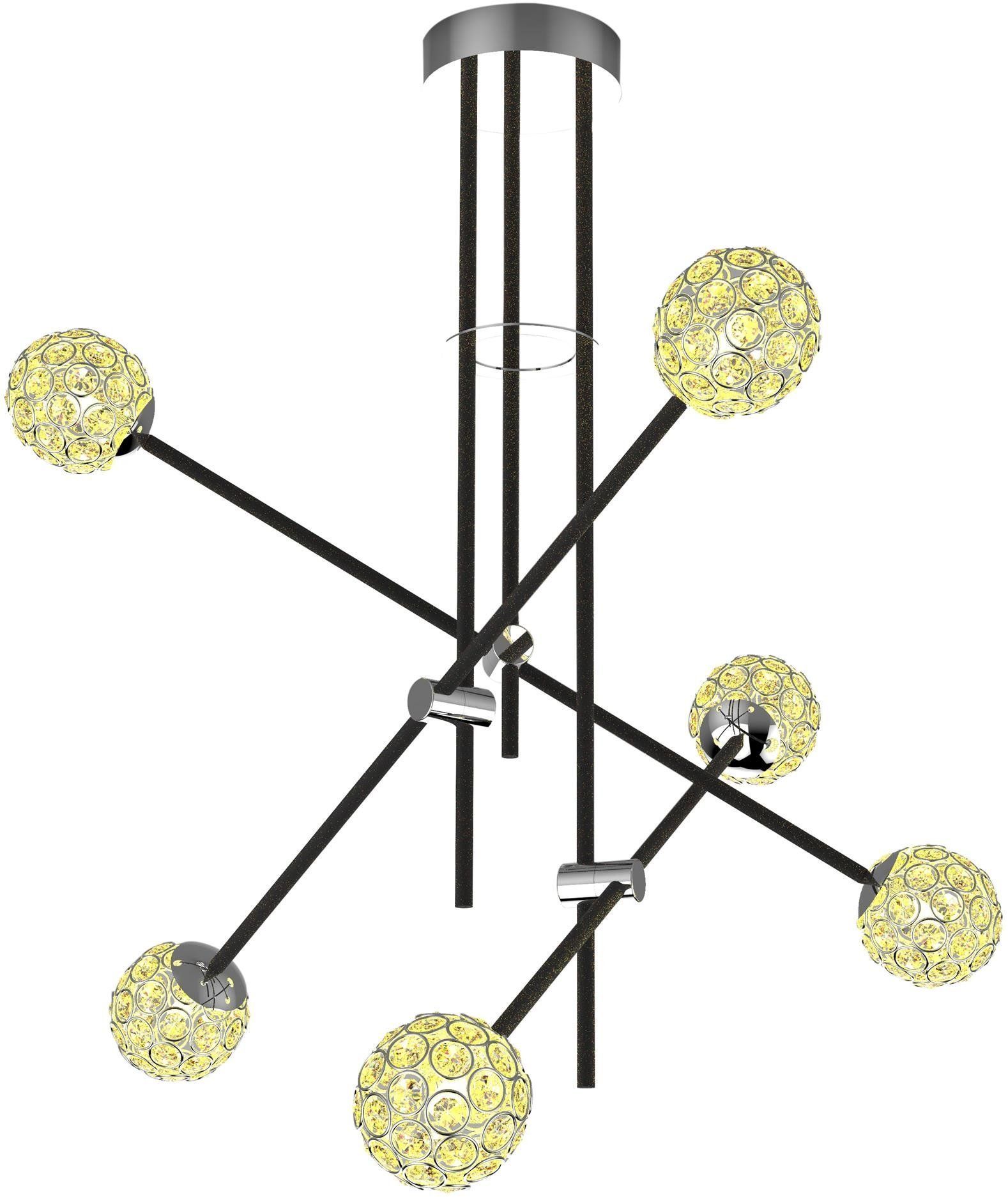 Apeti Paksos lampă suspendată 6x5 W negru A0032-360