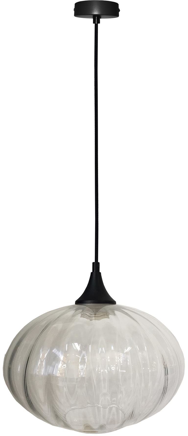 Ledea Exeter lampă suspendată 1x40 W negru-transparent 50101277