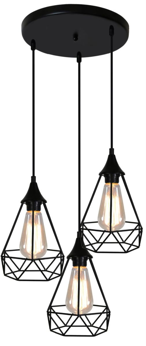 Candellux Graf lampă suspendată 3x60 W negru 33-62918