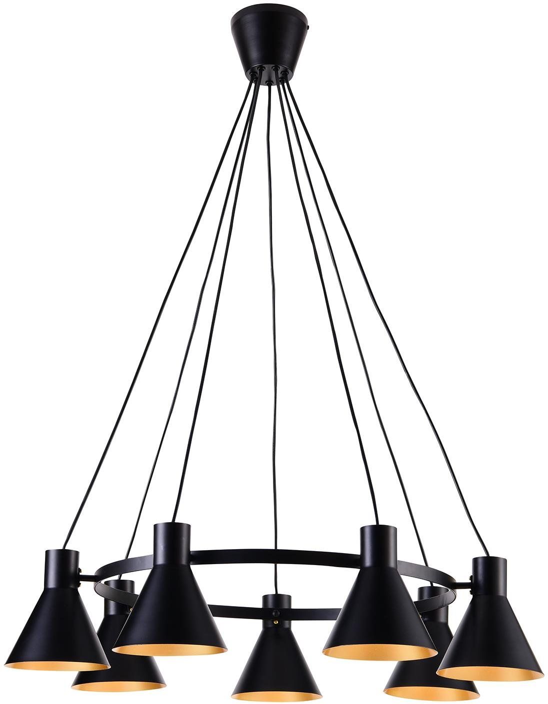 Candellux More lampă suspendată mai mult de 6x40 W negru 37-71170