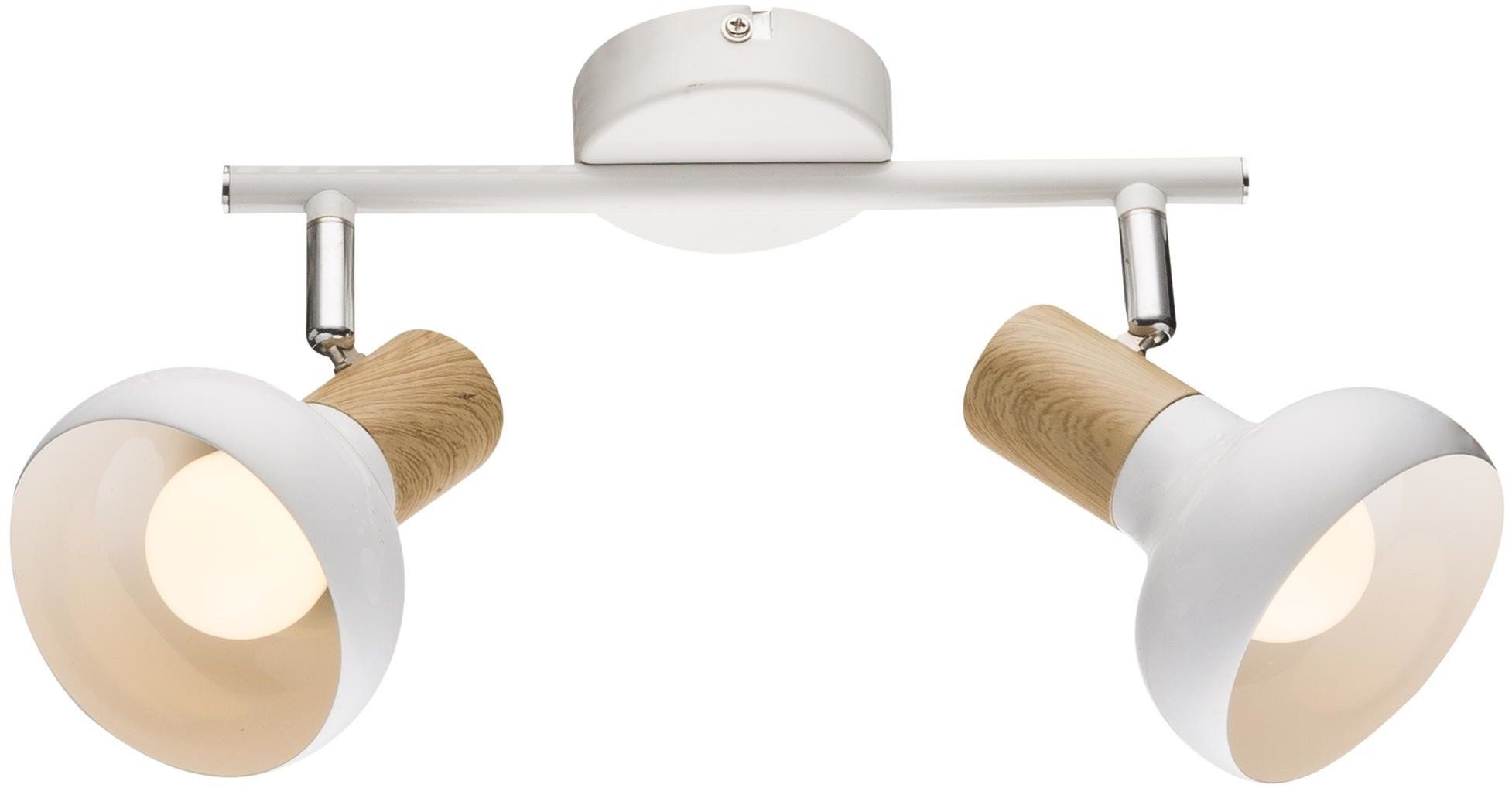 Candellux Puerto lampă de tavan 2x40 W alb-lemn 92-62659
