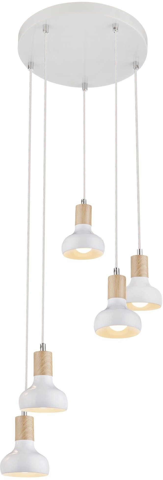 Candellux Puerto lampă suspendată 5x40 W alb 35-62772