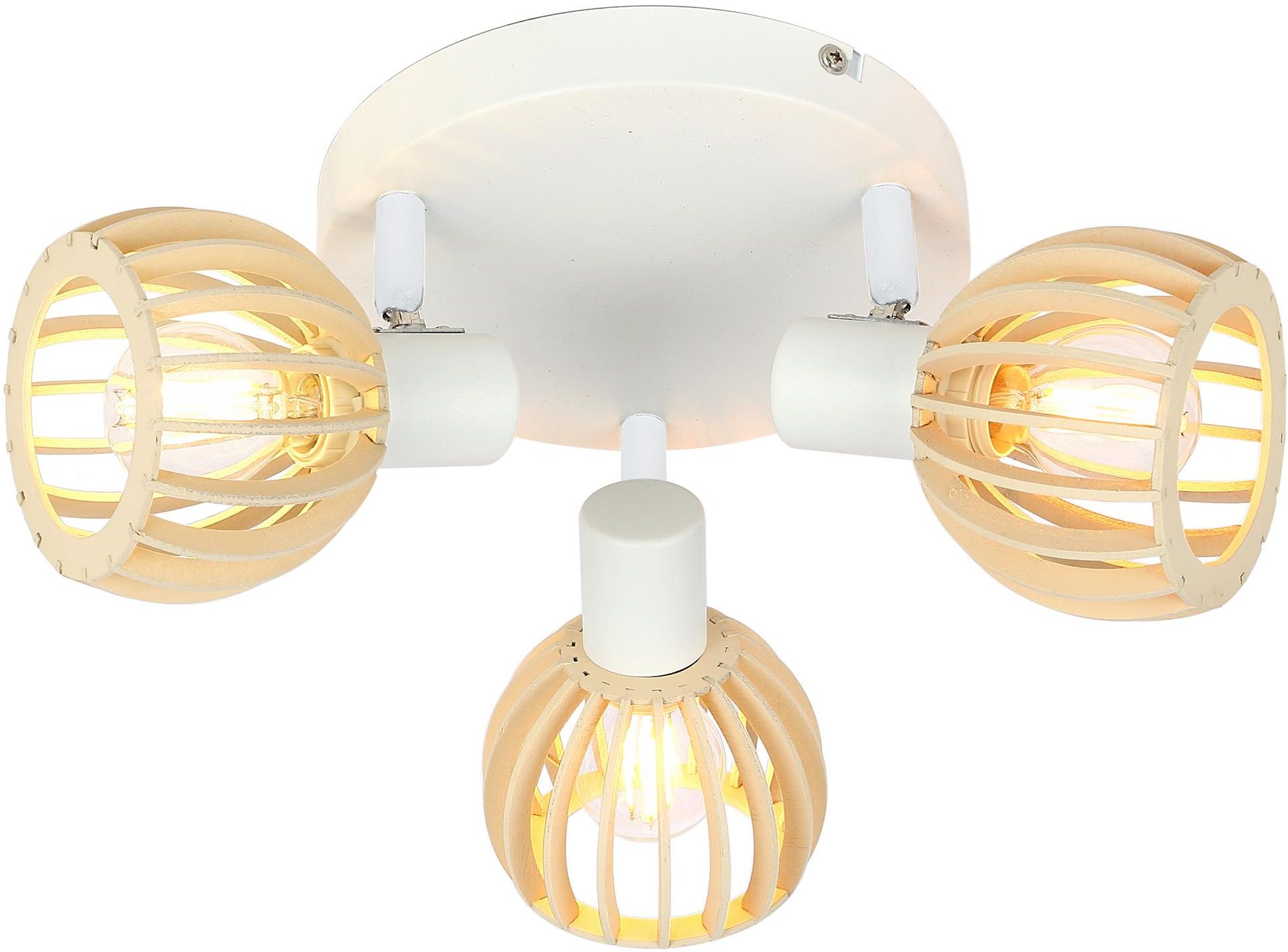 Candellux Atarri lampă de tavan 3x25 W alb-lemn 98-68118