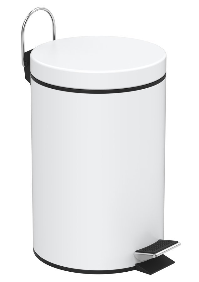 Aqualine Simple Line cos de gunoi 3 l alb-negru 28103