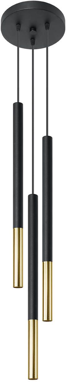 Sollux Lighting Mozaica lampă suspendată 3x40 W negru SL.0893