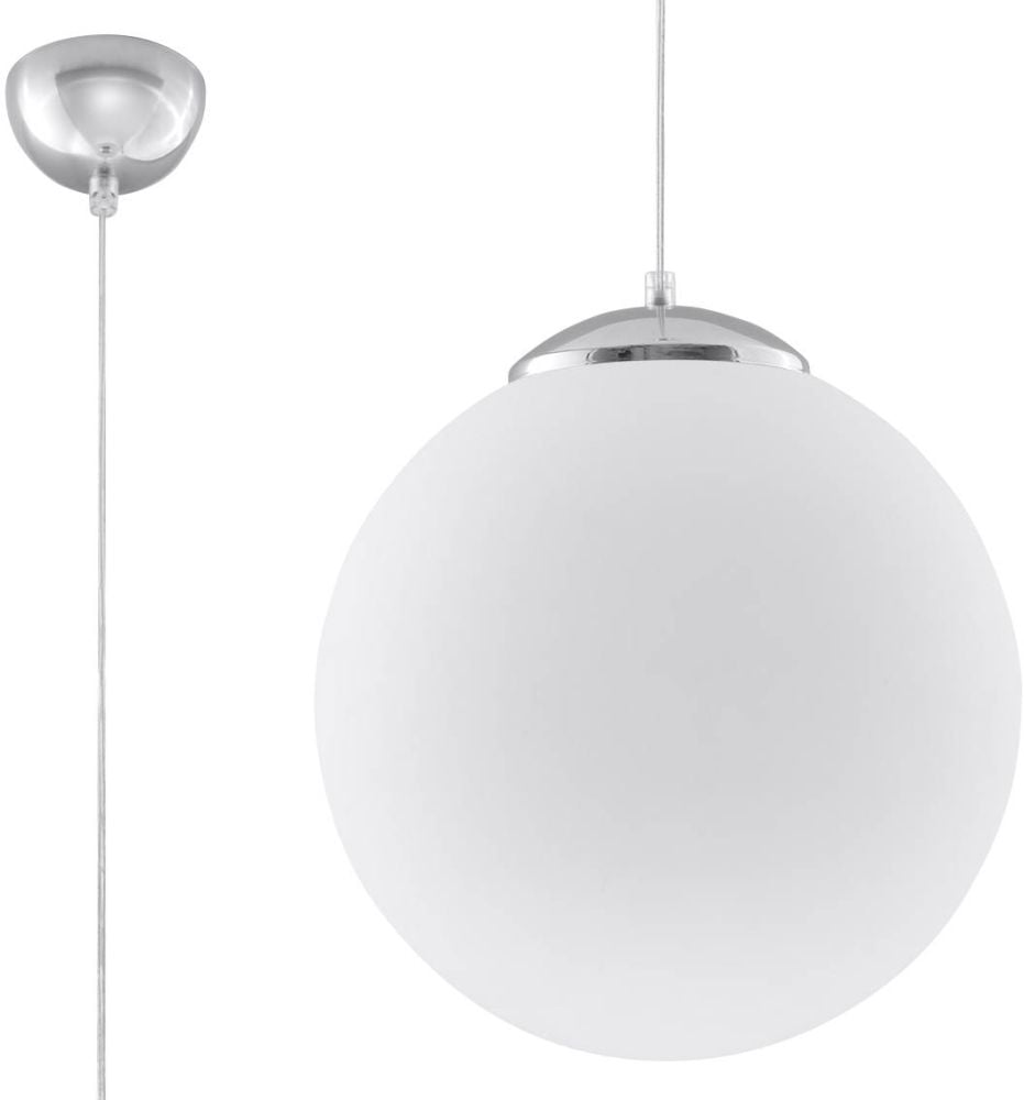 Sollux Lighting Ugo lampă suspendată 1x60 W alb-crom SL.0265