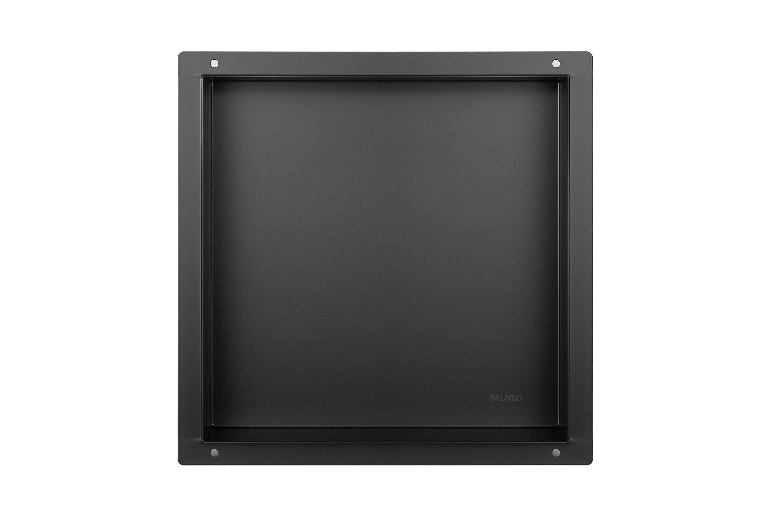 Balneo Wall-Box No Rim Black raft de nișă 30 cm negru OB-BL1-NR