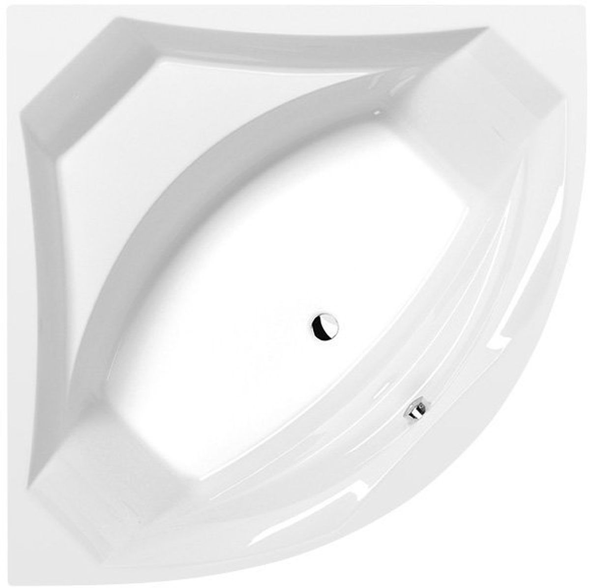 Polysan Rosana cadă de colț 140x140 cm partea stângă alb 64119