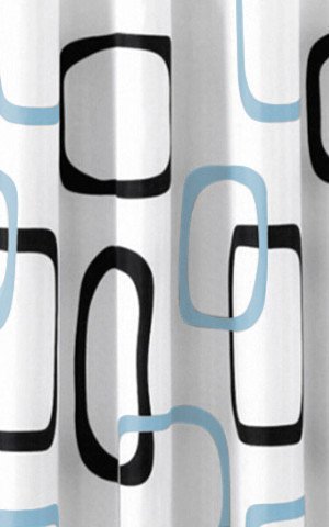 Aqualine perdea de duș 200x180 cm alb-multicolor ZP004