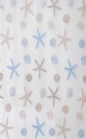 Aqualine perdea de duș 200x180 cm alb-multicolor ZV016